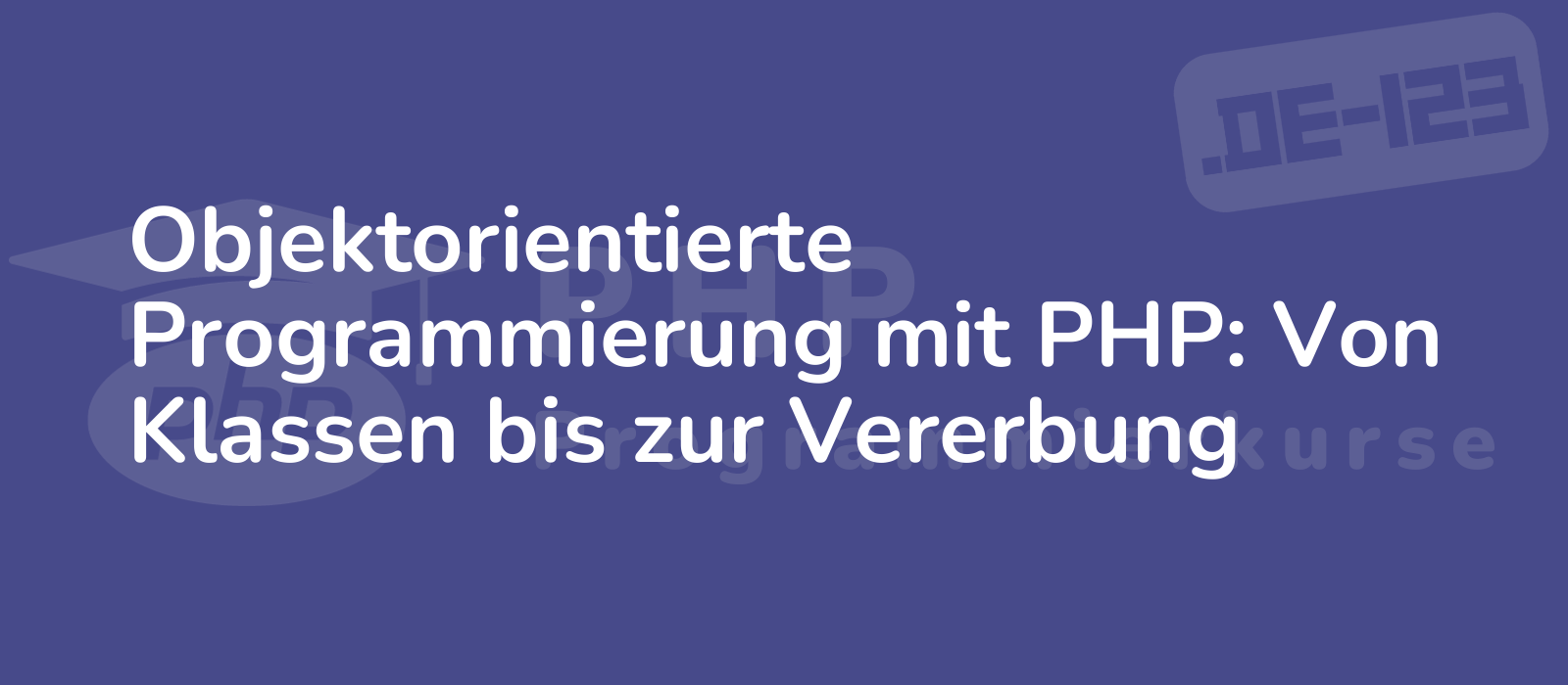 the representative image for the title objektorientierte programmierung mit php von klassen bis zur vererbung could be described as dynamic php code on a computer screen with a focus on object oriented programming concepts illustrating class and inheritan